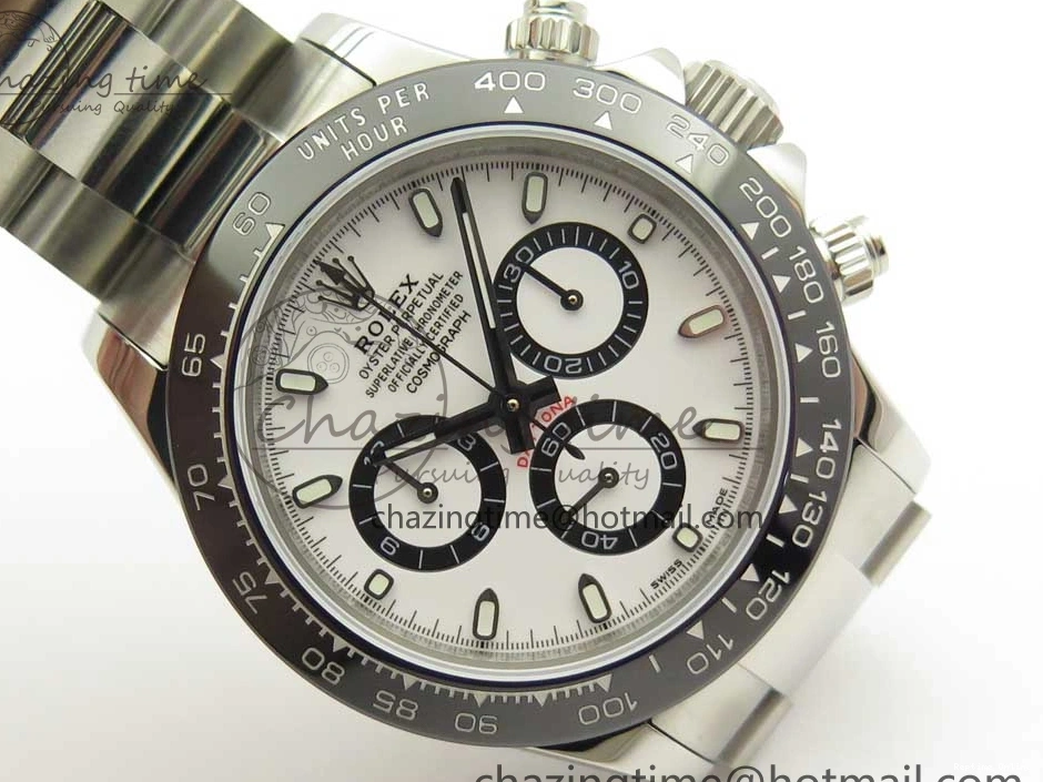 0119 Daytona 116500 JHF Best Edition Ceramic Bezel White Dial on SS Bracelet A Premium 3268